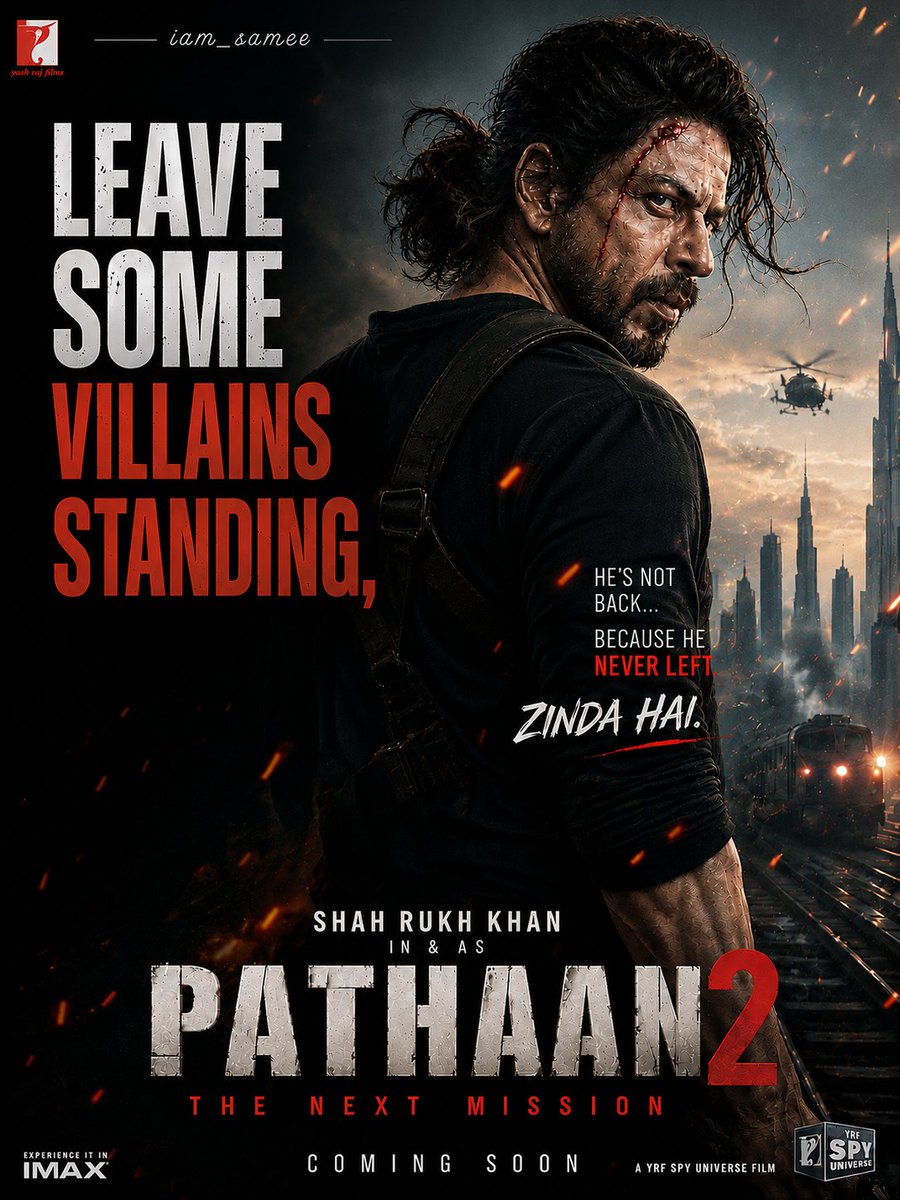 iam_samee's tweet photo. @iamsrk asking Alpha to leave some villains standing for the sequel?

Sounds like a subtle reminder that the King of the Spy Universe isn't done yet. 👀🔥

Pathaan Zinda Hai ❤️ 

#Pathaan2 #Alpha #YRFSpyUniverse https://t.co/PmJd4tR5jD