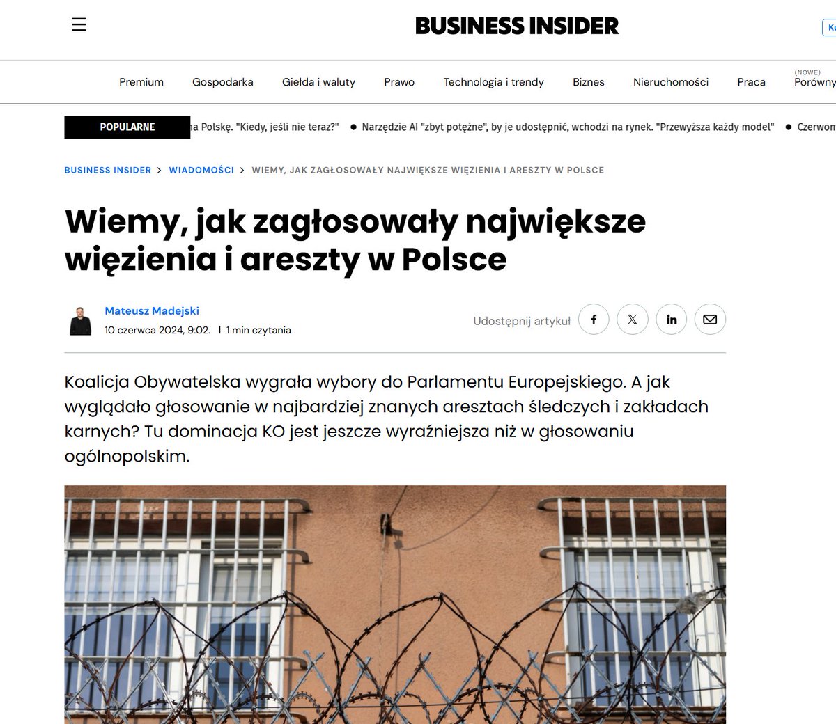 Walwan5's tweet photo. @Morfeusz811 @KrzysiekWSK Przecież w zakładach karnych od lat wybory zdecydowanie wygrywa PO, więc skąd przekonanie, że to musi być wyborca Brauna? https://t.co/NxvaK94Ekq