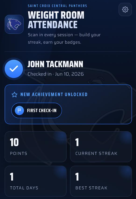 coach_tack's tweet photo. AI is nice for making cool graphics but my boy @JustinYaron used it to create a fun attendance system for our weight room.      

Atheltes Scan a QR Code each day and the system will: *Record Attendance  
*Earn Badges  
*Unlock New Achievements 
*Log "Streaks"  
*And Much More! https://t.co/RroEYYl5bX