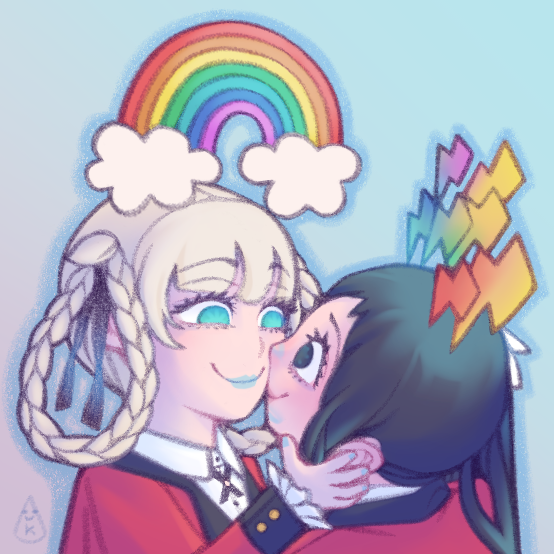 ketchuphup's tweet photo. 🌈 happy pride :) ⚡ #kakegurui #kirasaya #賭ケグルイ #きらさや #sayakaigarashi #kirarimomobami https://t.co/GmMJRAptgZ