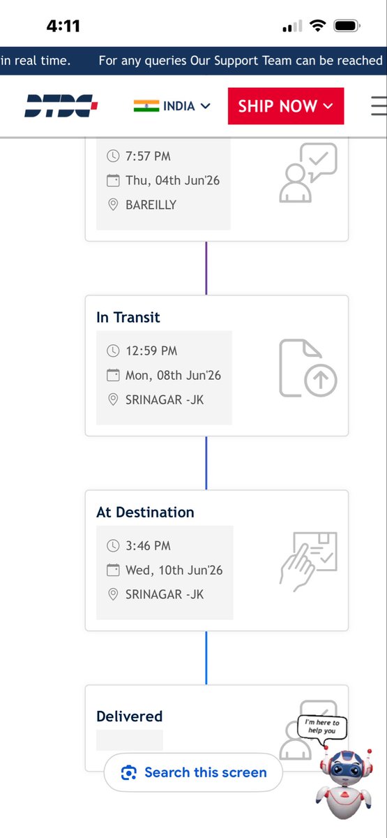 Rubykhan080708's tweet photo. @DTDCIndia abhishek_chuck @OmarAbdullah @PMOIndia U1000741658, i sent this courier on 4th June, it's reached Srinagar on8th june, for last 3 days it is in destination hub. Still DTDC is not delivering my parcel. cust care agent was pathetic, she abused me on call. Deliver my parcel today. https://t.co/CcC9IuZxxh