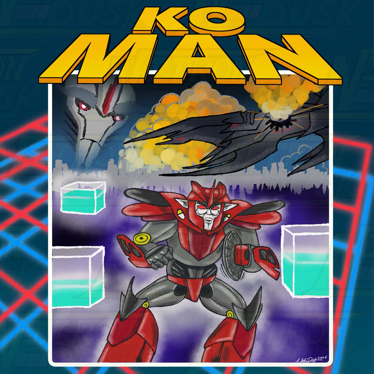NitronDusk's tweet photo. Raise your hand if you would play this game. ✋

I love you, Knock Out.

(Art reference in reply)

#maccadams #tfp #knockout #starscream #transformers https://t.co/Me2JgCzHvu