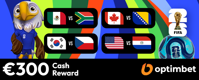 StakePartners's tweet photo. World Cup Ahead!
Catch the electrifying World Cup clashes featuring Mexico - South Africa, South Korea - Czech Republic, Canada - Bosnia &amp; Herzegovina, USA - Paraguay, and more while enjoying a fantastic 20% Cashback Reward up to €300!
https://t.co/KLui9h19rN https://t.co/BEAP4cyi2I