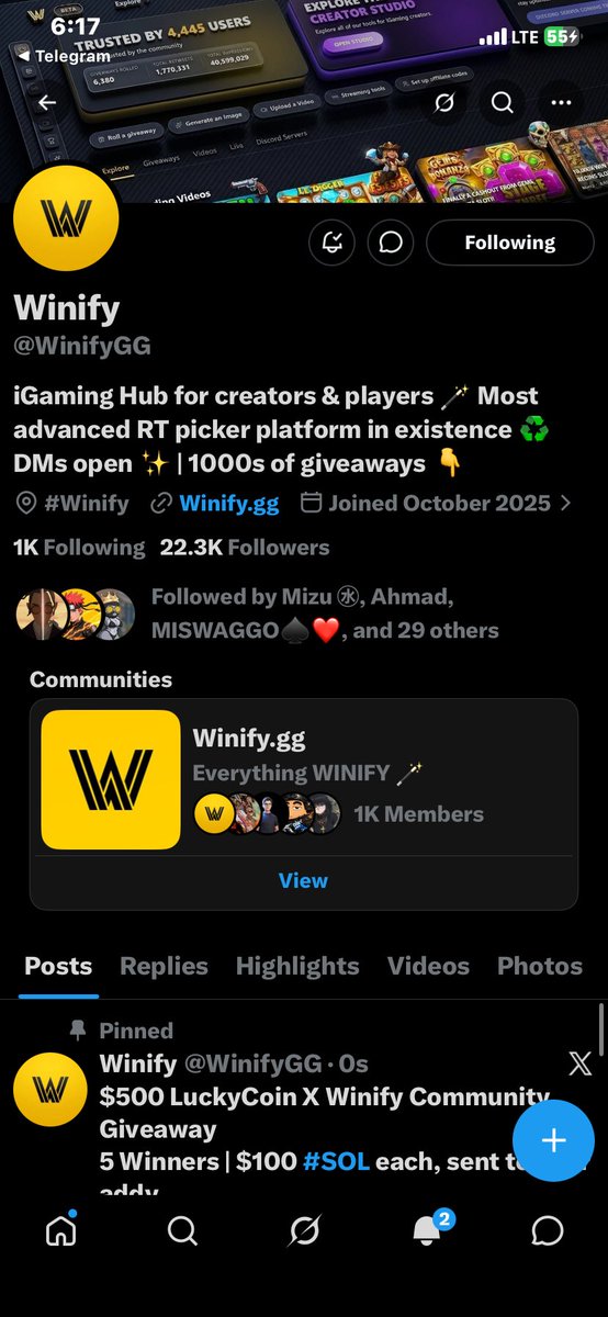 cycloxene's tweet photo. @rgLyCS @WinifyGG @luckycoin_com all tasks done! 🔥
This would really go a long way man 
@CryptoNobler @dannybionic

Followed all the accounts with notifs on ✅
Retweeted ✅
Tag 2 ✅

Manifesting this win 🙌 https://t.co/a8IqwxdPvV
