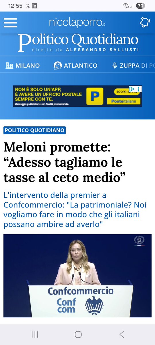eciucchi's tweet photo. #Meloni annuncia a Confcommercio l'ennesimo taglio di tasse al ceto medio.
Immagino sempre finanziato dall'ennesimo aumento dei prezzi al #cetomedio.
Quando si dice privilegiare la cassa alla competenza... https://t.co/rS1m9ew8ui