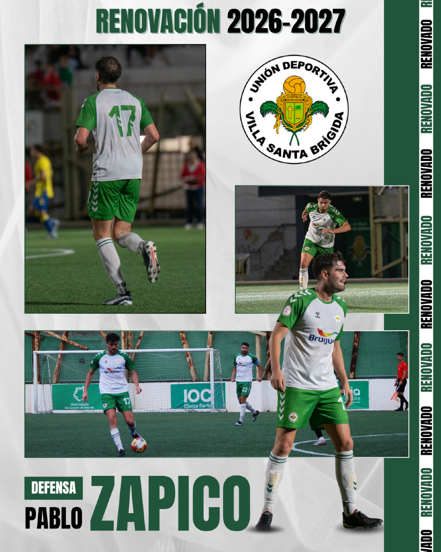 udvsbrigida's tweet photo. 💚 RENOVACIÓN 💚

Pablo Zapico continuará una temporada más en nuestro primer equipo ⚽

El defensa seguirá formando parte de nuestro proyecto deportivo, aportando trabajo, solidez y jerarquía sobre la defensa.

¡Seguimos construyendo! ⚽💪 https://t.co/SYuGEauokX