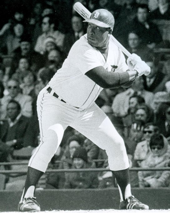 Jimfrombaseball's tweet photo. "One day Gates Brown wasn't in the Tigers starting lineup, so he grabbed two hot dogs from the clubhouse.
Manager Mayo Smith told him to pinch hit. He stuffed the hot dogs in his jersey to hide them from his manager.
"I always wanted to get a hit every time I went to the plate.
This was one time I didn't want to get a hit.
I'll be damned if I didn't smack one in the gap and I had to slide into second-head first, no less.
I was safe at second with a double.
But when I stoop up, I had mustard and ketchup and smashed hot dogs and buns all over me.
The fielders took one look at me, turned their backs and damned near busted a gut laughing at me.
My teammates in the dugout went crazy." Gates Brown was then fined $100 and when Mgr. Smith asked him what he was doing, the hitter came clean:
"I said, 'I was hungry.
Besides, where else can you eat a hot dog and have the best seat in the house?'"
“I took a little English, a little mathematics, some science, some hubcaps, some wheel covers.”
Gates Brown when asked what he had majored in back in high school.
Signed from Mansfield Reformatory in Ohio by scout Pat Mullin.
The location form, “The Shawshank Redemption.”