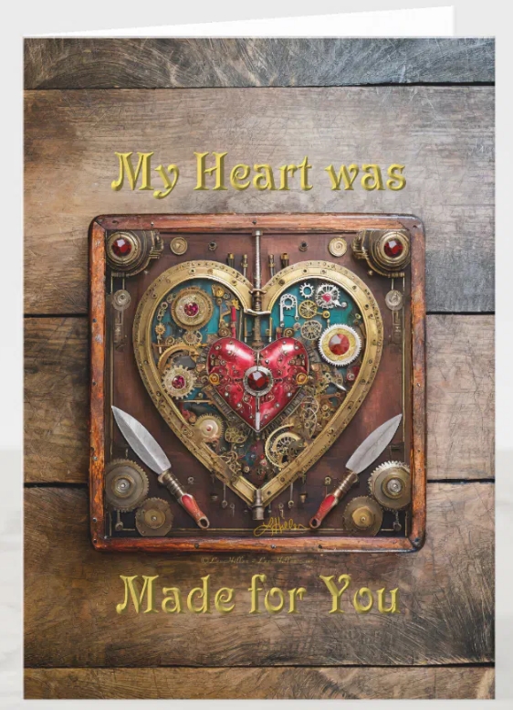 LeeHillerDesign's tweet photo. ❤️ 🖤 💜 💙 🧡 💛
My Heart Was made For you Series
Steampunk Rubies And Daggers Warrior Heart
#steampunk #hearts #gears #Valentine #romantic #anniversary #birthday #valentinesdaygift #ValentinesDay #fathersdaygift
https://t.co/NP7r4n2HTl https://t.co/s6kA1Gk4Ka