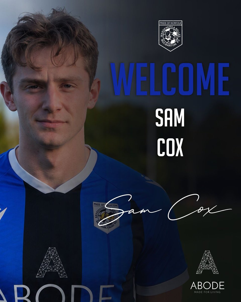 MulbartonFC's tweet photo. 📝Welcome to Mulbarton, Sam Cox!

19 year old @samc7x joins from @AFCSudbury  bringing versatility across the forward line and wide areas, along with valuable Step 3 experience. Sam enjoyed a good season with @AFCSud_Academy, scoring 13 goals in 14 appearances. 

Welcome, Sam! https://t.co/TrlZaOp6A5