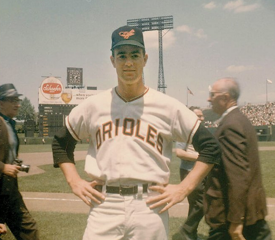 Jimfrombaseball's tweet photo. "My first roommate was Robin Roberts, who had 270-some wins, and I didn’t have any.
My first game, at Fenway, I came in with the bases loaded to face Tony Conigliaro, the first guy I ever faced in the big leagues.
Hank Bauer was the manager, and he said:
“Are you nervous?”
I said:
“Well, I’ve never done this before,” because I was a starting pitcher in A-ball the year before.
I said:
“What do I do with this warm-up ball?”
I had brought the warm-up ball in with me because I was so nervous.
But I struck out Conigliaro, and 3,948 innings later I had never given up a grand slam.
That could have happened with the first guy I ever faced.
I struck him out on three pitches.
He swung at two high fastballs and John Flaherty called him out on a knee-high fastball low and away.
Not that I meant to do that, it just went there."
Jim Palmer.