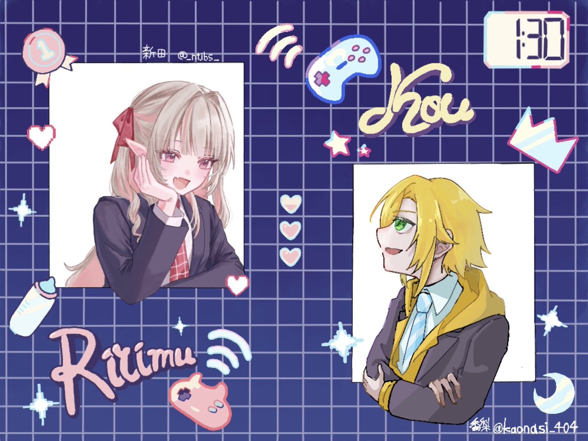 _ntjbs_'s tweet photo. #りりむとおえかき  #絵画コウ
🌙ヨルガタニンゲン 絵チャ合作🍼 https://t.co/fci2B3VC5N