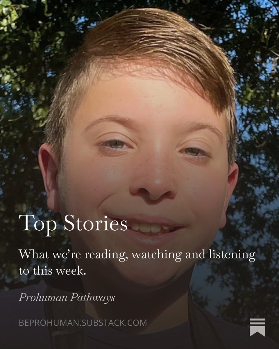 prohuman_org's tweet photo. -Student wins the internet with courage and a unique talent.
-Why liberalism needs the family.
-AI is a power for progress, but cannot replace human belonging.
-If you want to build community, you have to 'waste time' with people.

Read Top Stories:
https://t.co/tyBDQ48gAD

@CBS, @SteveHartmanCBS, Lauren Hall, @clayroutledge, @FortuneMagazine, @vivek_murthy