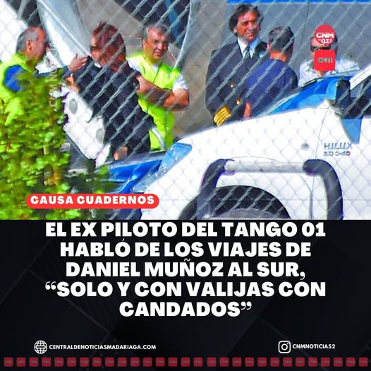 Ottaviani_Gatti's tweet photo. EL EXPILOTO DEL TANGO 01 COMPARECIÓ EN EL JUICIO Y RATIFICÓ LOS VIAJES SECRETOS DE DANIEL MUÑOZ CON VALIJAS CON CANDADO https://t.co/rxP63b9k6K