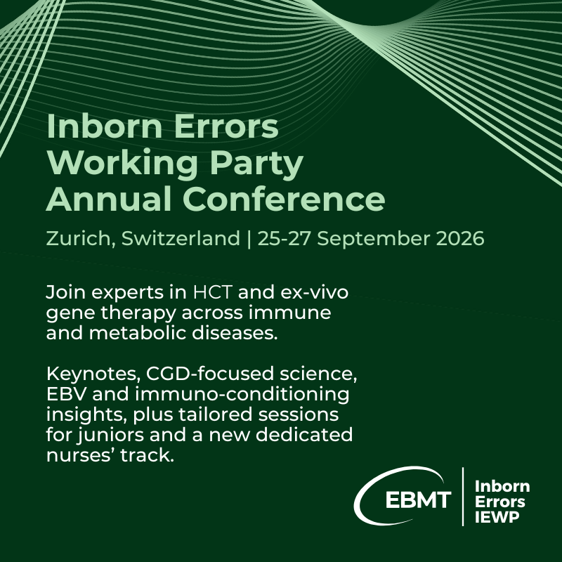 TheEBMT's tweet photo. ⌛️ New deadline: Case submission and grant applications for the IEWP Annual Conference have been extended until 📆 29 June.

📣 Share your research and join the Inborn Errors WP in 📍 Zurich in September: https://t.co/VLPnQYoXD2 

#HCT #CellTherapy #InbornErrors #GeneTherapy https://t.co/78mtc5JynC