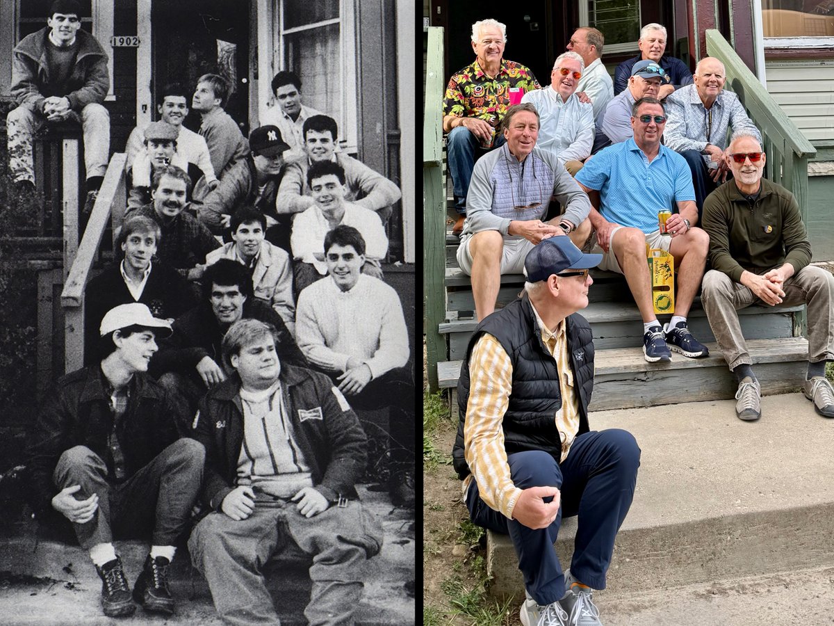 MarquetteAlumni's tweet photo. During #MUreunion, former roommates stopped by "The Red House." This iconic house on North 19th and West Kilbourn was once home to fellow alumnus Chris Farley and his MU crew. Nearly 40 years later, they're still sharing stories and making memories. #WeAreMarquette | @MarquetteU https://t.co/GSov0h8eqg