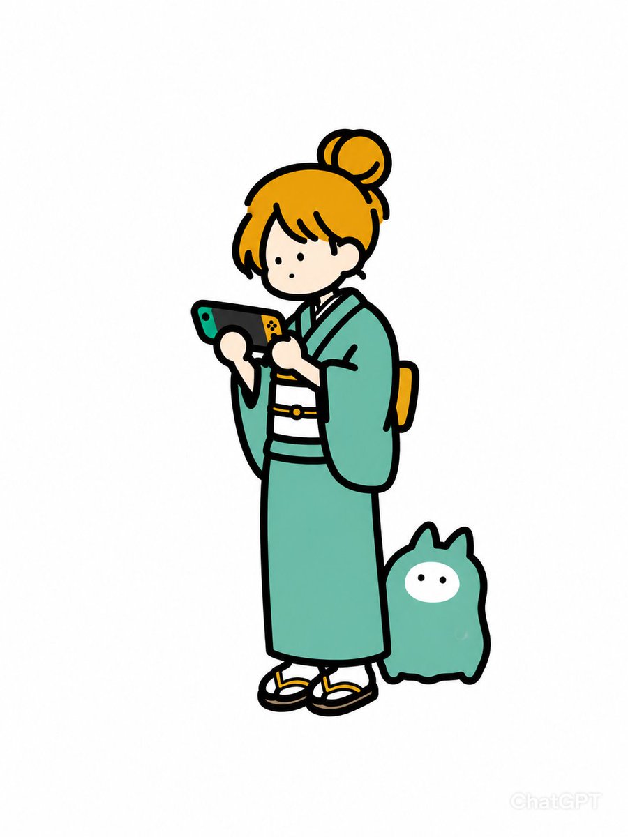 fkanon2's tweet photo. 着物にして欲しいって願望も追加してもらった。側にいる生物が可愛い https://t.co/qE3cOBujKD