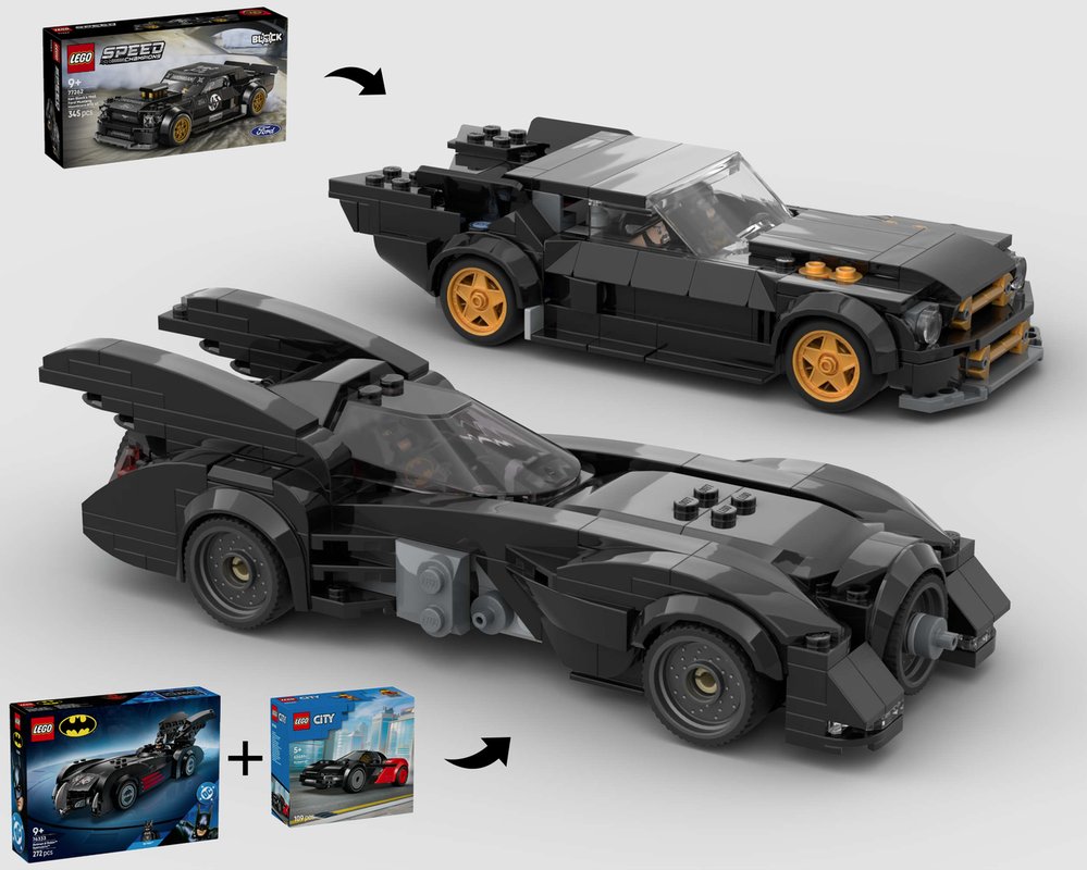 Rebrickable's tweet photo. Bat-mobile Alternate Builds Bundle - 76333 + 60486 &amp; 77262 by Wurger Bricks #MOC-265286 #lego #rebrickable #legomoc https://t.co/yfw8pCStdw
