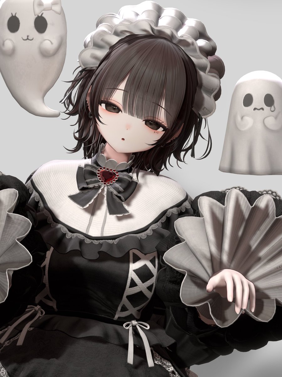 Kagono_vrc's tweet photo. ふわふわスカートのゴシック衣装かわいい～🖤
#eden_oasis
#Mayo_3D https://t.co/r03mYlORam
