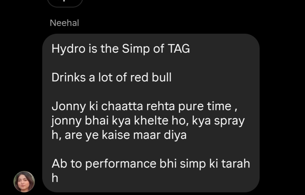 Yuuchi437's tweet photo. Ye hydro ko kis muh se gaali de rhe hain aur bol vo chat ta hain ye khud bhi vhi karte hain kya spray hain kya smg chalata hain Jonny meta lora lasan ab us bechare ko gaali aur hate milega https://t.co/NRpd4u9Qro