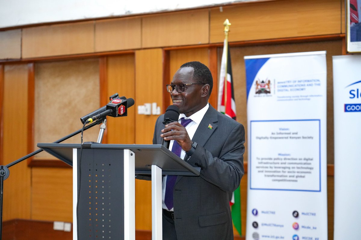 MoICTKenya's tweet photo. 𝐂𝐲𝐛𝐞𝐫𝐠𝐚𝐦𝐞𝐬 𝟐𝟎𝟐𝟔 𝐂𝐨𝐧𝐜𝐥𝐮𝐝𝐞𝐬 𝐰𝐢𝐭𝐡 𝐂𝐚𝐥𝐥 𝐭𝐨 𝐒𝐭𝐫𝐞𝐧𝐠𝐭𝐡𝐞𝐧 𝐊𝐞𝐧𝐲𝐚’𝐬 𝐂𝐲𝐛𝐞𝐫 𝐖𝐨𝐫𝐤𝐟𝐨𝐫𝐜𝐞

Principal Secretary for Broadcasting and Telecommunications, Mr Stephen Isaboke, EBS this morning officially closed the Cybergames 2026 competition, urging Kenya’s emerging cyber talent to rise to the challenge of securing the nation’s digital future.

The high-level event, graced by the Minister for Foreign and European Affairs of the Slovak Republic, Hon. Juraj Blanár, brought together participants, winners and stakeholders who have spent the past two months competing in one of Kenya’s premier cybersecurity competitions.

Read more: https://t.co/0MvEdpaPmV