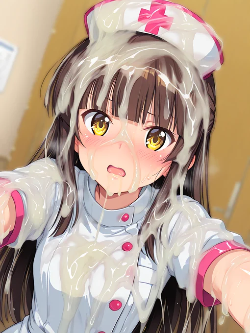 清楚系ナースぶっかけ(P26) 続きはPatreonに投稿済みです。是非ご覧ください!