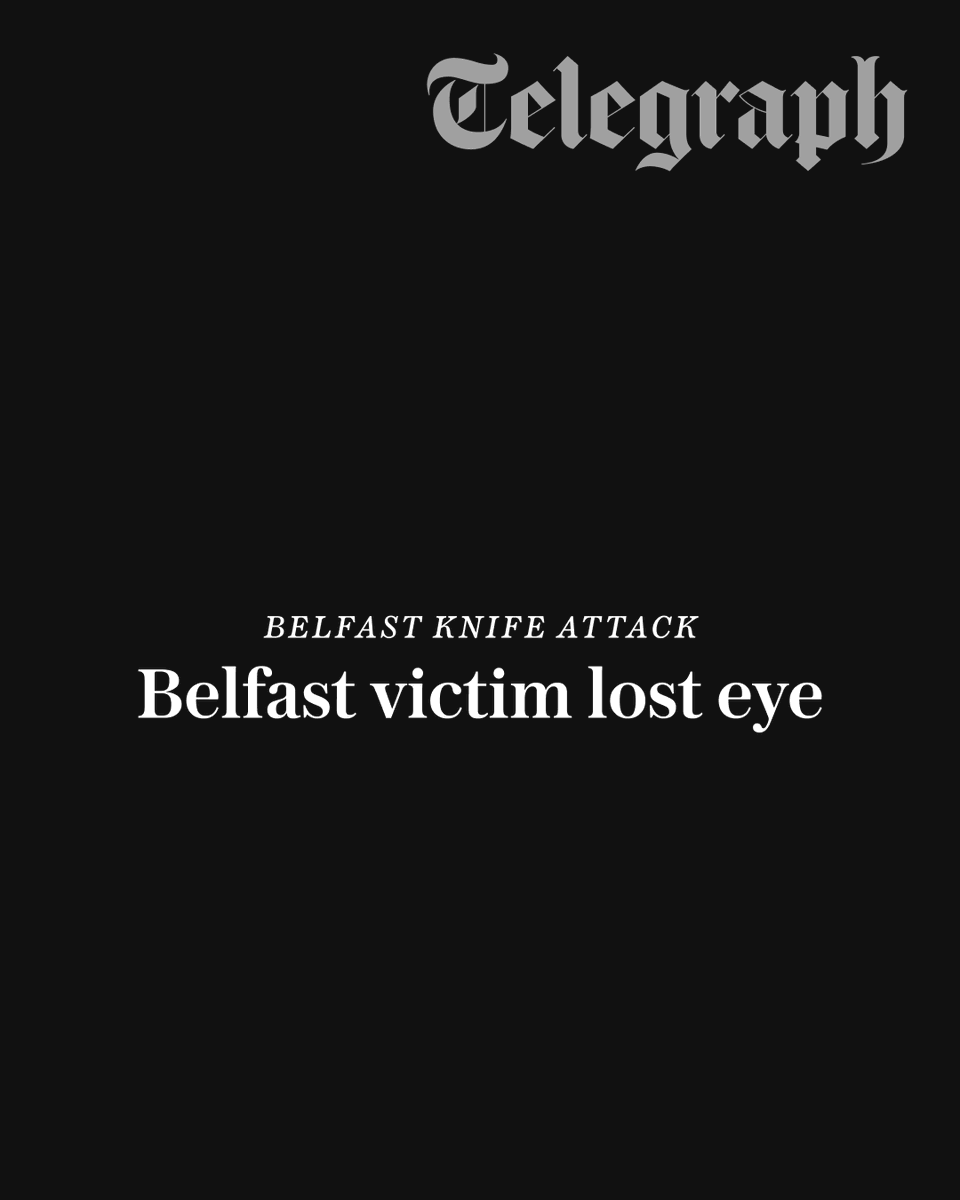 Telegraph's tweet photo. A man stabbed repeatedly by a Sudanese asylum seeker lost an eye during the knife attack in Belfast, a court has heard.

Stephen Ogilvie, in his 40s, lost his left eye and suffered severe damage to the right eye, deep cuts to his face and lacerations to his back, according to Stephen Keown, the district judge.

Follow the latest updates: https://t.co/5VLtUgpT2P