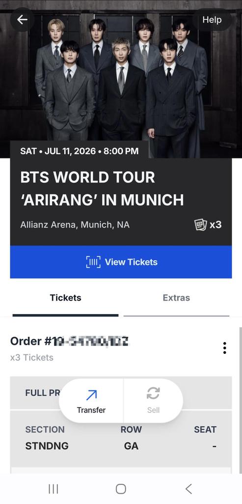 glanashde's tweet photo. 💜 BTS World Tour 'ARIRANG' Deutschland 💜

Ich verkaufe 4 Tickets zusammen für die BTS World Tour 'ARIRANG'.

💶 180 € pro Ticket
✅ Sicherer Transfer über Ticketmaster

📩 Bei Interesse einfach melden

#BTS #BTSWorldTour #BTSARIRANG #BTSinGermany #BTSTickets #WTS #BTSARMY https://t.co/skkChzO9FZ