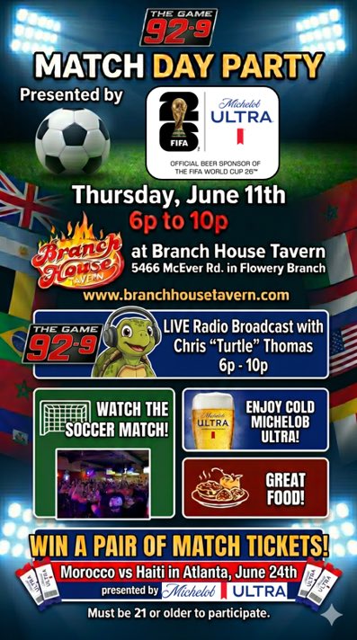 CThomasRadio's tweet photo. Come hang out tomorrow for the opening of the world’s biggest sporting event! https://t.co/kYzBBmnbCu