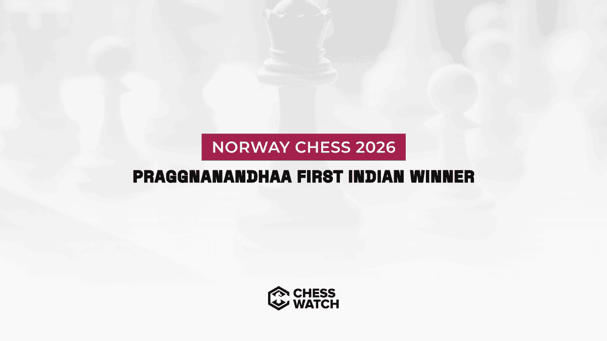 ChessWatchCom's tweet photo. 🇮🇳 History made at @NorwayChess 2026!

@rpraggnachess completed an incredible comeback from last place to champion, becoming the first Indian player ever to win the prestigious Norway Chess trophy.

Full story ⤵️
https://t.co/TbF2dewn7N https://t.co/Yywmxrr7On