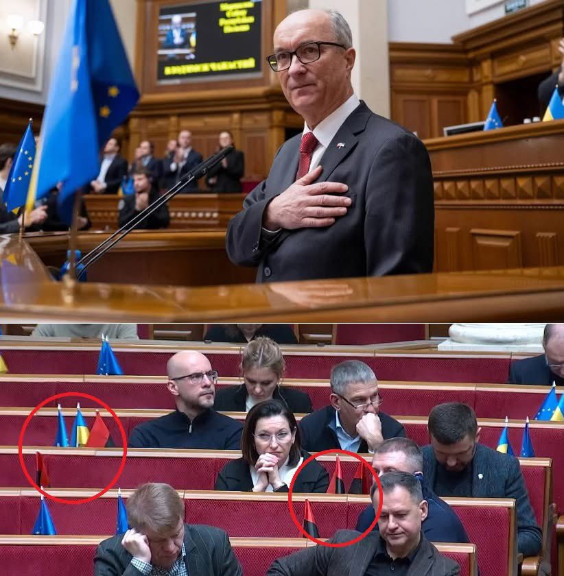 Wlodek_Skalik's tweet photo. Przypominam, że ten człowiek wykrzykiwał banderowskie okrzyki, patrząc na flagi ludobójców, którzy mordowali naszych przodków. Powieka mu wtedy nie mrugnęła. Taki to bohater. https://t.co/2PZCJY3BWE