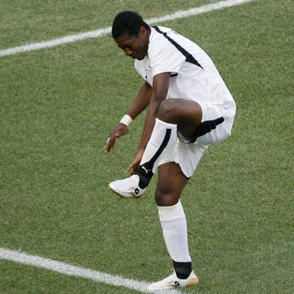 PhoenixSportsgh's tweet photo. A day to the FIFA World Cup 

@ASAMOAH_GYAN3 scored Ghana's first ever WC goal
🇬🇭 

#FIFAWorldCup2026 https://t.co/aEC81bPEiH