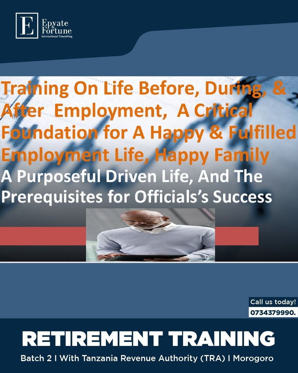 epvatefortune_'s tweet photo. DAY 3 | TRA RETIREMENT PREPARATION TRAINING ��� BATCH II

Today’s session, focused on financial investments for retirees, with key discussions on bonds, collective investment schemes, and wealth preservation strategies.

📞 0734 379 990
📧 info@epvate-fortunetz.com https://t.co/SMCNxG9hKI