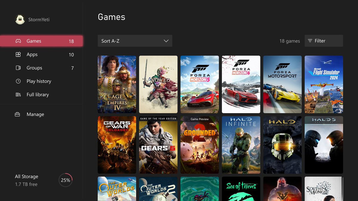 XBOXStudio's tweet photo. A partir de ahora, los títulos en la biblioteca de Xbox se mostrarán con el arte completo, en lugar de un cuadrado.

No es broma si os digo que me encanta estos tipos de cambios pensados en la estética general de la interfaz gráfica. https://t.co/OVcAfLUYkK