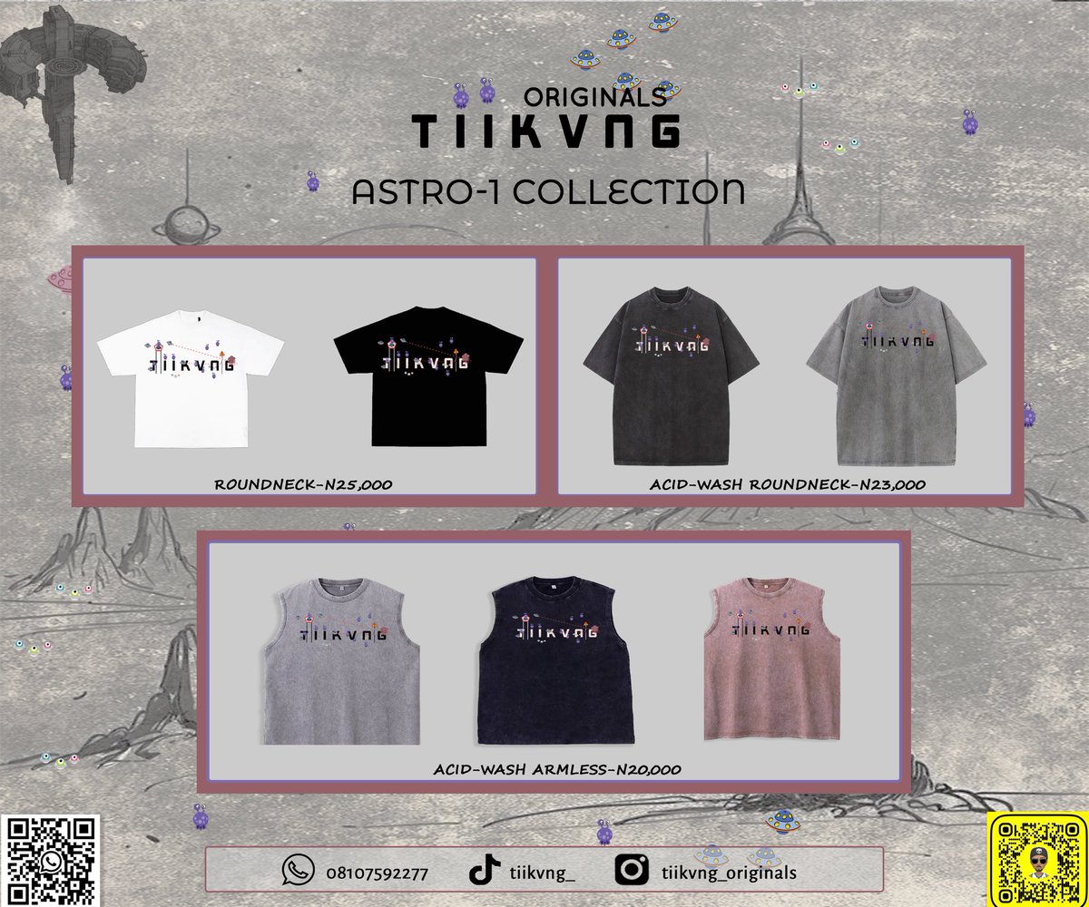 KvngTii's tweet photo. The Astro-1 collection is here and we're psyched to share it with you. It's a reminder that we're not alone in this vast universe! 
Send a dm to grab a piece or WhatsApp- 08107592276.
Other contact information is included in the catalog https://t.co/tiF638mVex