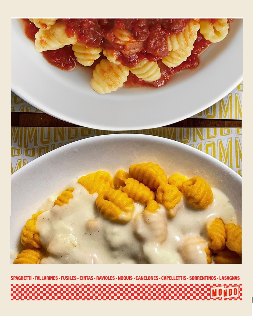 MondoSpaghetti's tweet photo. Las mejores pastas, para 2, por $30.000
¿A quién invitas?
🍝🍝 2 ñoquis o tallarines finitos o spaghetti 
+ 🍅🧄salsa clásica
+ 🍷🍶2 bebidas a elección (gaseosa, agua, saborizada o copa de vino)

⏰ Válida #EnMondo de lunes a miércoles desde 19h
📍 Av Cabildo 1829 #Belgrano https://t.co/gMnQL5OvUn