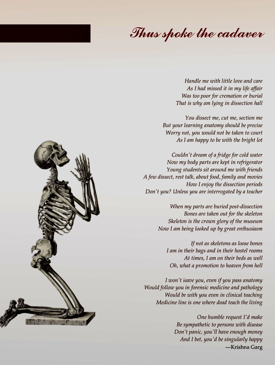 ns_nightlight's tweet photo. This is what we’re taught in medical college on the very first day.....
It’s so disgraceful that someone is joking about cadavers....😔 https://t.co/k24D6SyCS8
