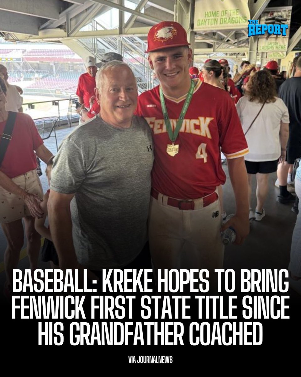 TheReportOhio's tweet photo. Baseball: Kreke hopes to bring Fenwick first state title since his grandfather coached https://t.co/vQCGmAwV7p https://t.co/yvavfozPn5