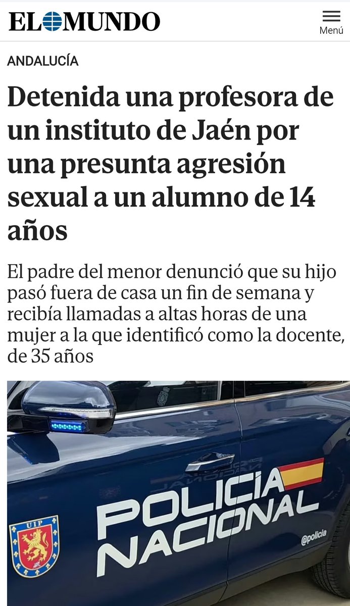 Tte_Adjunto's tweet photo. "...Un profesor enseña y educa..." Según tú. 

Más vale que enseñes a tus alumnos a no generalizar como haces tú, les irá mucho mejor. 

Noticia de hoy. https://t.co/pacYJeG6AE