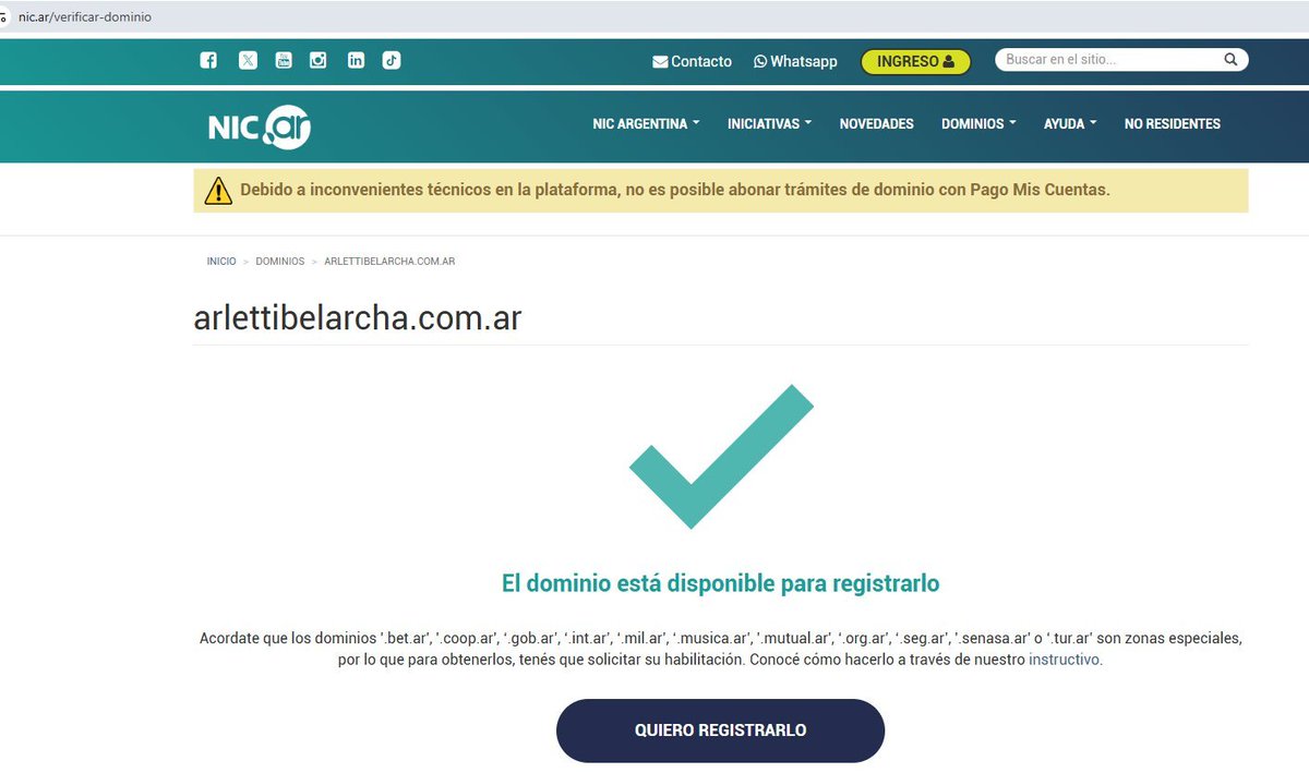 dmarjos's tweet photo. Para que no se coman el verso de las encuestas de Arletti & Belarcha, no existen. Y si querían alguna prueba contundente e irrefutable, no tienen sitio web. 
De hecho, ni siquiera tienen el dominio registrado, como para que la supuesta captura del sitio web que pasaron ellos fuera real