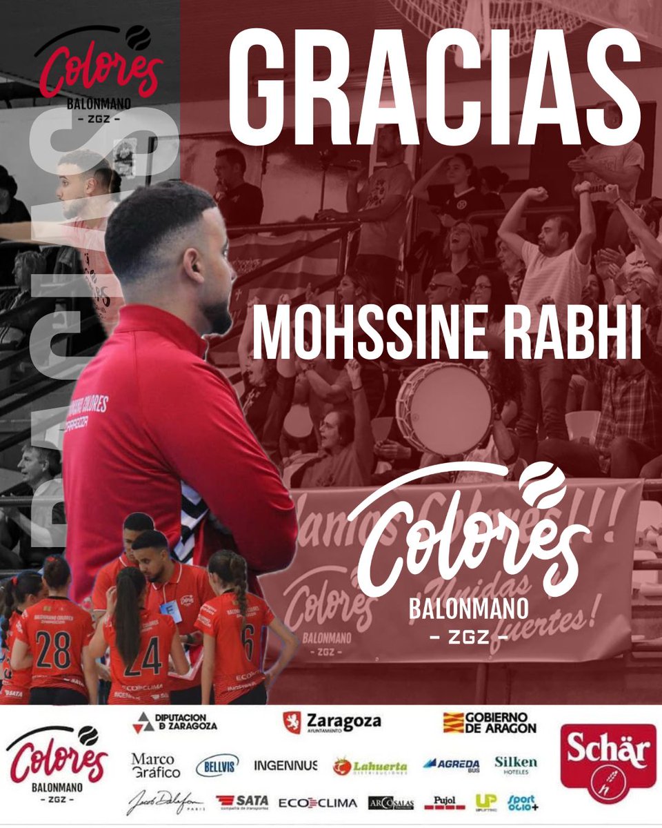 cbmcolores's tweet photo. Mohssine Rabhi no continuará al frente de la Dirección Deportiva de nuestro club a partir de este verano. Agradecemos a Mohssine toda la dedicación y esfuerzo puesto en el cargo, recordando que seguirá ligado a BM Colores como técnico https://t.co/oMvwFRGbxn
