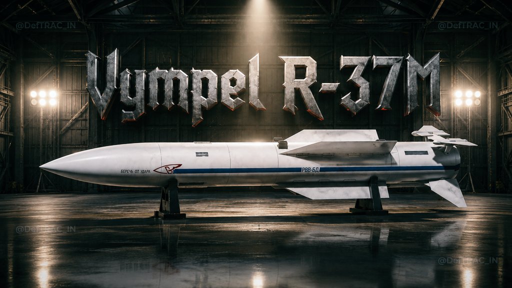 DefTRAC_IN's tweet photo. R-37M: The Hypersonic Vampire🦇
.                       -Developed by Vympel

Range : ~300kms 
Speed : 6 Mach....NATO's Nightmare
Weight : 510kgs

🇮🇳India signed a deal for ~300 of these monsters for a staggering $1.2 Billion.
Arsenal Upgrade for SU-30MKIs .🦇🚀 https://t.co/sQ6CuCLVSO