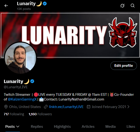 LunarityLIVE's tweet photo. Profile update 🆕

Shifting away from my Web3 identity which was my TieDyeNinjas NFT + branding 🌈

- Shifting fully into @KaizenGamingX 👹
- Expanding Wheel of KOMPETE 🎡
- Adding more streams to the schedule? 👀

Let me know what you think! https://t.co/oYErUaHu72
