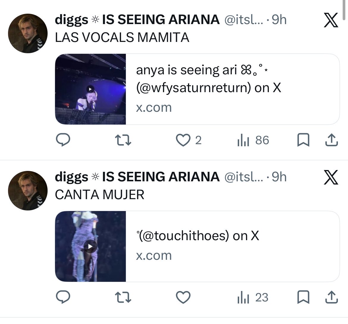 diggs ☼ IS SEEING ARIANA tweet media
