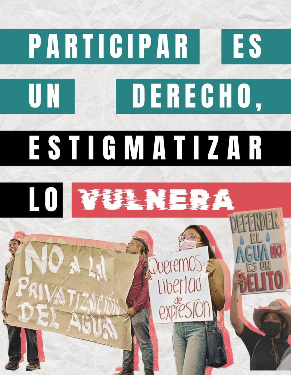 BajoTierraMu's tweet photo. 📢💧Más de 70 redes y organizaciones internacionales, nacionales y locales rechazamos las declaraciones estigmatizantes sobre la movilización por el agua en #Querétaro, un estado con antecedentes de criminalización de la protesta 1/ https://t.co/F37lC9Sgvd https://t.co/otvnnVx8gU