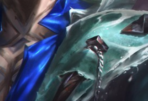 PoollooC's tweet photo. @NEKOOzinho acho que esse casaco tem lore, ele claramente é super vaidoso e mesmo assim usa um casaco velho surrrado, acho q a ideia é justamente dar o contraste, o tom vibrante do azul na splash art diz mt isso https://t.co/WuVTquO8BJ