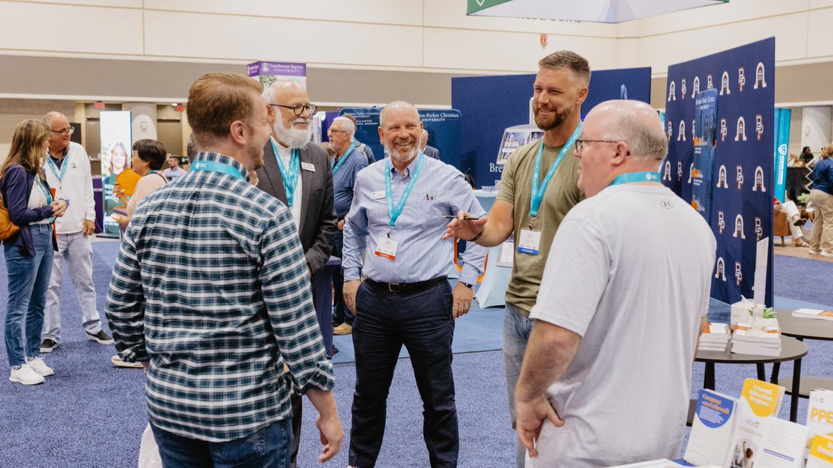 CriswellCollege's tweet photo. Such a fun time hanging out with alumnus @shane_pruitt78 and @DrBWorthington at the Evangelism and the Great Commission book signing during #SBC26! We can’t wait to see what’s ahead and all that’s in store for this incredible resource. https://t.co/n3LhSB6P8j