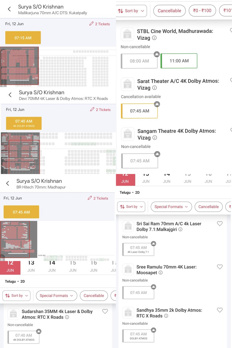 SuriyaFansClub's tweet photo. #SuryaSonOfKrishnan bookings on fire in Telugu states.

Re-release for the 5th time and the shows are getting sold-out 🔥

A teaser before #VishwanathAndSons storm 👑 https://t.co/Q8tEC0knrH