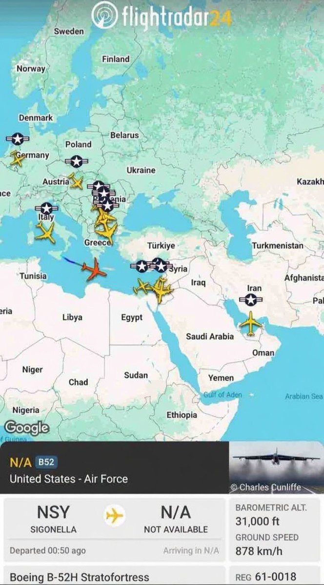 fahadddd83's tweet photo. 🚨عاجل

قاذفات B-2 الشبحية الأمريكية 🇺🇸 تقلع من إيطاليا 🇮🇹 بإتجاه الشرق الأوسط .

( ميخالف ميخالف صدقوني عشان مصلحتكم ) https://t.co/AQ7XDCEUsB