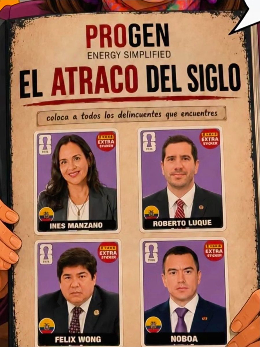 PalotesEC's tweet photo. @marbra2020 Son tan populares  que hasta cromos tienen. 
Los cromos de la delincuencia #noboacorruptoymentiroso https://t.co/unRoTEZzie
