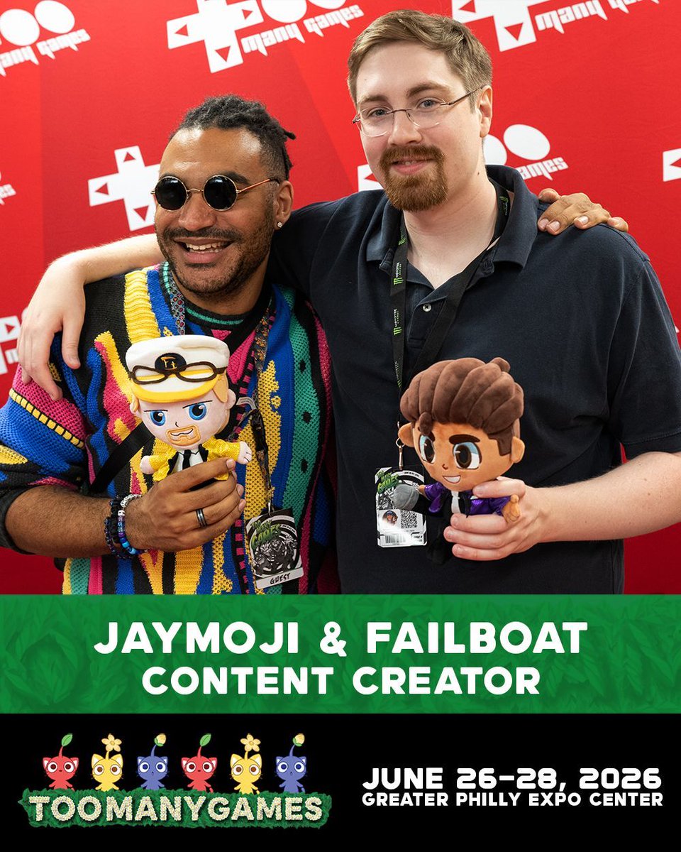 TooManyGames's tweet photo. Welcome back @Failboat103 and @JayMoji ! They are back Saturday with a game show - can you guess video game titles, Pokémon moves, and character names after they've been Google Translated 100 times? You play, you could win prizes. Don't miss it. https://t.co/la98p8GslQ https://t.co/FBXSklqFym